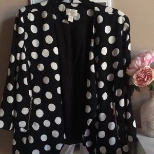 Relaxed Polka-Dot Blazer
